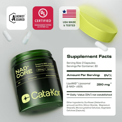 Cata-Kor NAD+ Core - NAD Supplement 250MG