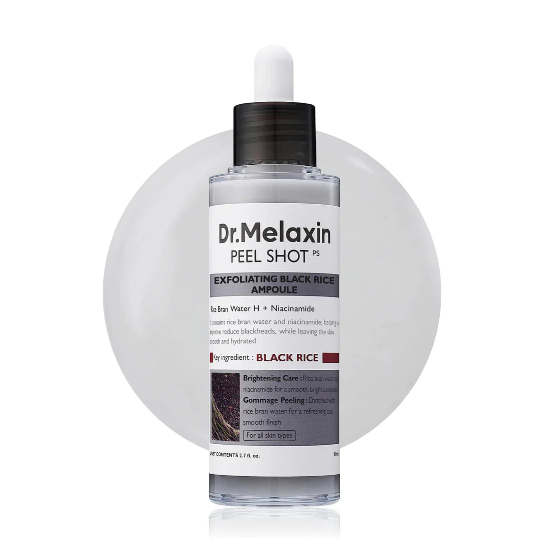 Dr. Melaxin Rice Glow Exfoliant Ampoule – 2PCS (White & Black Rice)