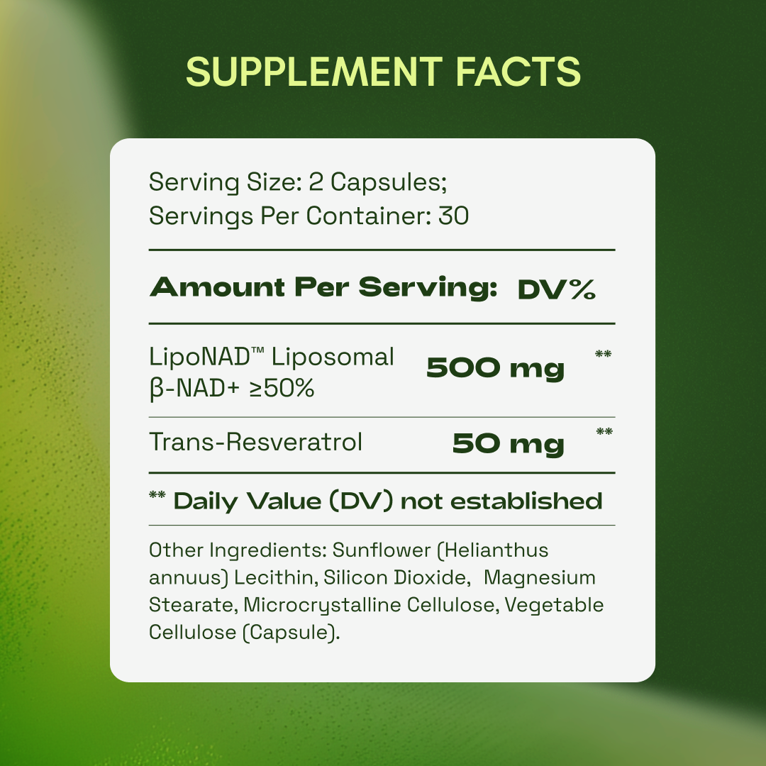 Cata-Kor NAD+ Advanced - NAD Supplement with Resveratrol 500MG